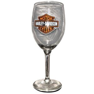 Vintage Harley Davidson 8oz Bar & Shield Wine Glass
